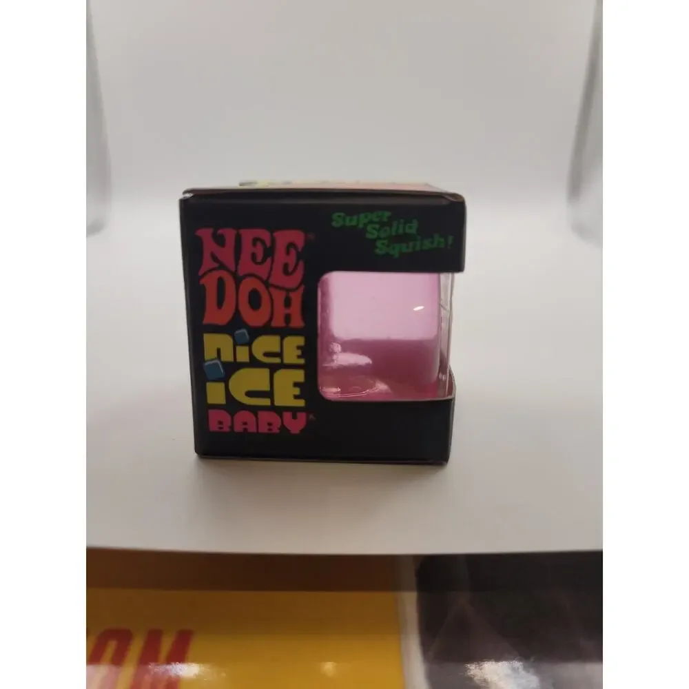 Needoh Nice Baby Mini Ice Cube Fidget Cube Toy PINK Sensory Viral NEW